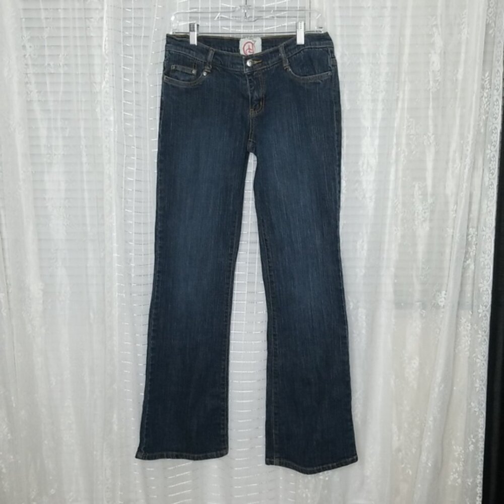 Chor Denim Dark Wash Cotton Blend Low Rise Straight Leg Jeans Women's Sz7